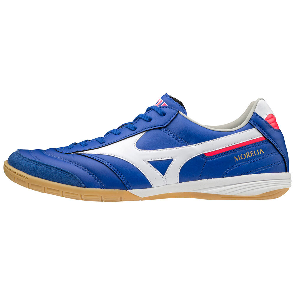 Chuteiras Mizuno Morelia Indoor - Homem - Azuis/Branco - DEKSM9508